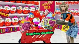 King Kong chocolate and gummy chocolate satisfying eating candy asmr video unboxing