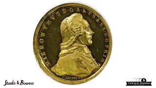 Exceptionally rare and majestic 1782 6 Ducats selling in the January 2023 NYINC Auction.