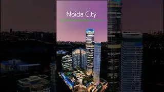 Noida City - Noida City Drone View | Noida Skyline Night View #shorts #noida #skyline #cityview