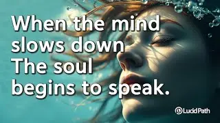 When the mind slows down, the soul begins to speak | Lucid Path