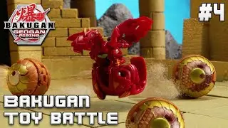 Bakugan Toy Battle 🔥 Drago Fights 3 Auratoa! Stop Motion Toy Play Battle for Kids #4 | Geogan Rising