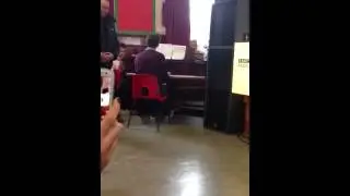 Matt Fincham from radio 1 plays piano