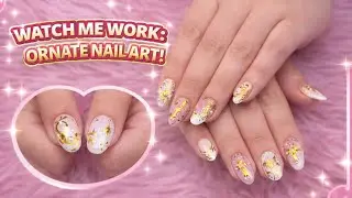 Watch Me Work: Pink & Gold Ornate Nails ✨