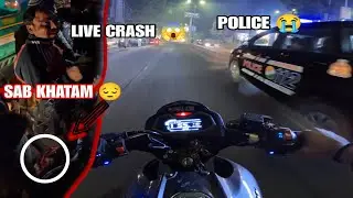 LIVE CRASH ON BIKE 😱 SAB KHATAM 😭 ALMOST CRASH MY NS 125 😱 #crash #motovlog
