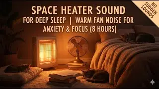Space Heater Sound for Deep Sleep | Warm Fan Noise for Anxiety & Focus (8 Hours)