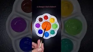 🎨 Mix Orange VS Rainbow Color #colormixing #satisfying #rainbowcolor