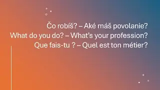 M1 U3 01 Čo robíš? SK