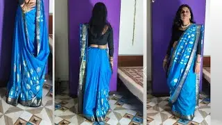 Mou's saree draping🌼# saree draping # vlog
