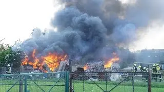 Amt Beetzsee, Bauernhof in Roskow-Weseram in Flammen