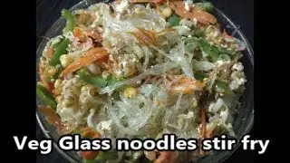Veg glass noodles stir fry