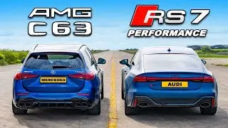 Audi RS7 vs Mercedes-AMG C63 S | Super Sedan Drag Race | Quattro vs AMG Power