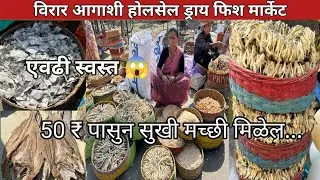 मुंबई ची स्वस्त होलसेल सुखी मच्छी मार्केट | Virar Agashi Wholesale Dry Fish Market | Dry Fish Market