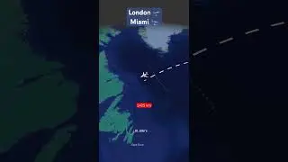Flight from London to Miami ✈️ by American Airlines 🇺🇸#travelroutes #airline #map