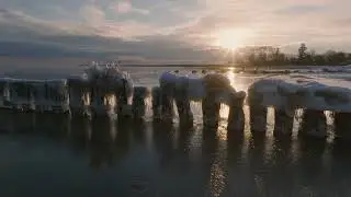 18.02.2025 - Winterkulisse am Strand im Seebad Ueckermünde und in Torgelow - 4K