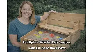 🏖️ FunXplore Wooden Kids Sandbox with Lid Sand Box Review 🧸