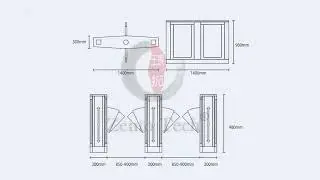 Airport Security Flap Barrier Turnstile Swing Gate Face Recognition Parking Qr Code