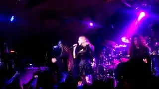 Leaves Eyes playing Maid of Lorraine at The Dames of Darkness festi