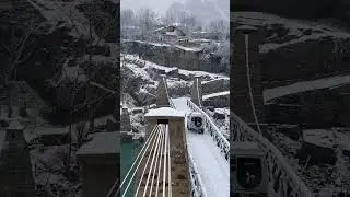 Shogram Bridge Upper Chitral Valley in Winter 🥶 #pov #shorts #chitral