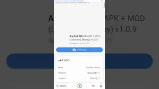 how to download Asphalt nitro 2 unlimited money mod my second channel @herobrine_shorts...