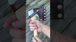 Plumb National Boy Scout Hatchet 1950-1955 with hand made leather sheath #shorts
