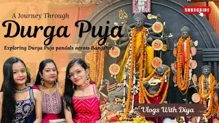 Exploring Durga Puja Pandals in *Bangalore*🪷 | Vlogs With Diya 🪔