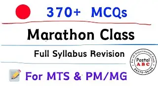 📝 370+ MCQs Marathon | MTS & PM/MG Live Class | Full Syllabus Revision in One Session