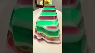 Let&acute;s Make Delicious Summer Fruit Jelly Cake 🍇 #jelly #dessert #satisfying