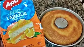 BOLO SABOROSO FEITO COM MISTURA PRONTA SABOR LARANJA | APTI