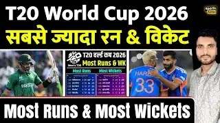 Most Runs & Wickets in T20 World Cup 2026 | T20 World Cup Points Table 2026 |