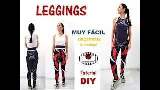 DIY. Leggings para mujeres (mallas fitness). Cómo hacer ROPA DEPORTIVA