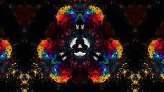 Psychedelic Splashes of Paint Kaleidoscope Visuals [4K]