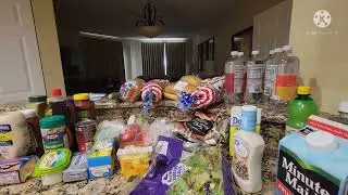 Walmart grocery shopping while on vacation.