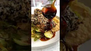 STOP FRYING YOUR TOFU- Try HEALTHIEST baked crispy sesame tofu -uses aquafaba to bind sesame seeds.