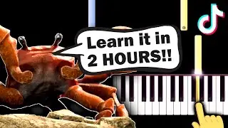 CRAB RAVE Meme song - EASY Piano tutorial