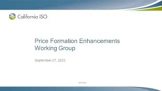 Sep 27, 2023 - Price Formation Enhancements Working Group