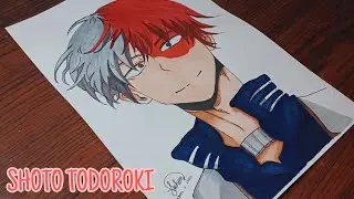 I DRAW SHOTO TODOROKI WITH ALCOHOL MARKERS || MY HERO ACADEMIA