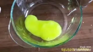 Yapmış olduğum Slimenin i&ccedil;ine Traş k&ouml;p&uuml;ğ&uuml; Sıkıp Tekrar slime Elde Ettim