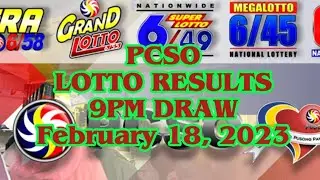 PCSO 9PM LOTTO RESULT | February 18, 2023