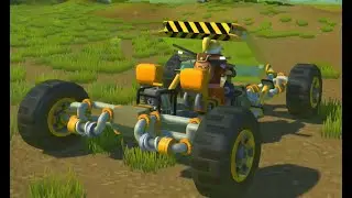 Scrap Mechanic - push rod suspension, transforming windshield & flipper bar (no mods)