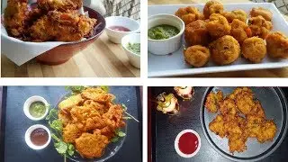 4 WAYS PAKORA RECIPES by (YES I CAN COOK)