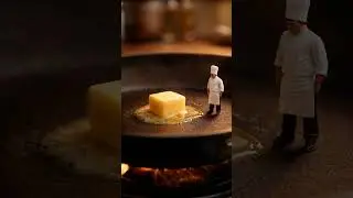 Tiny Chef Melts Butter | Miniature Cooking in a Real Kitchen