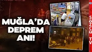 Muğla Marmaris'teki Deprem Paniğe Neden Oldu! Deprem Anı İşte Böyle Görüntülendi