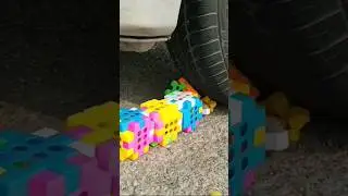 EXPERIMENT 🤩 Crunchy Sudoku Cubes Crushing with Car Tire #crusher #experiment #sudoku #asmr #toys
