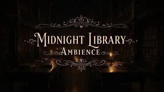 Midnight Library Hall | Old Academia Ambience