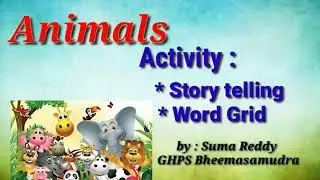 Animals || activity Story telling & Word Grid ||