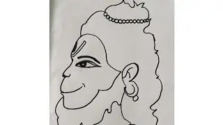How To Draw Lord Hanuman Ji Face // Easy Step By Step Drawing Tutorial || 