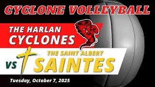 HCHS Cyclone Volleyball - Harlan vs Saint Albert - 10/7/25