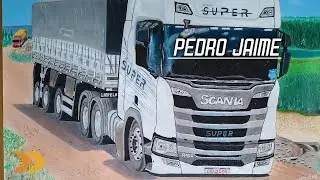 How to Draw Scania l R450 SUPER l Drawing Caminhão l Pedro Jaime l Como desenhar