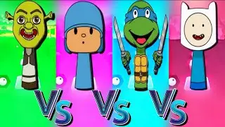 СПРУНКИ OC: ШРЕК 🆚 ПОКОЙО 🆚 ЛЕОНАРДО 🆚 ФИНН |🎮 Tiles Hop EDM Rush!