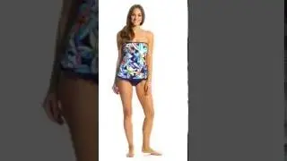 Maxine Jungle Tropic Ruffled Tankini Top | SwimOutlet.com